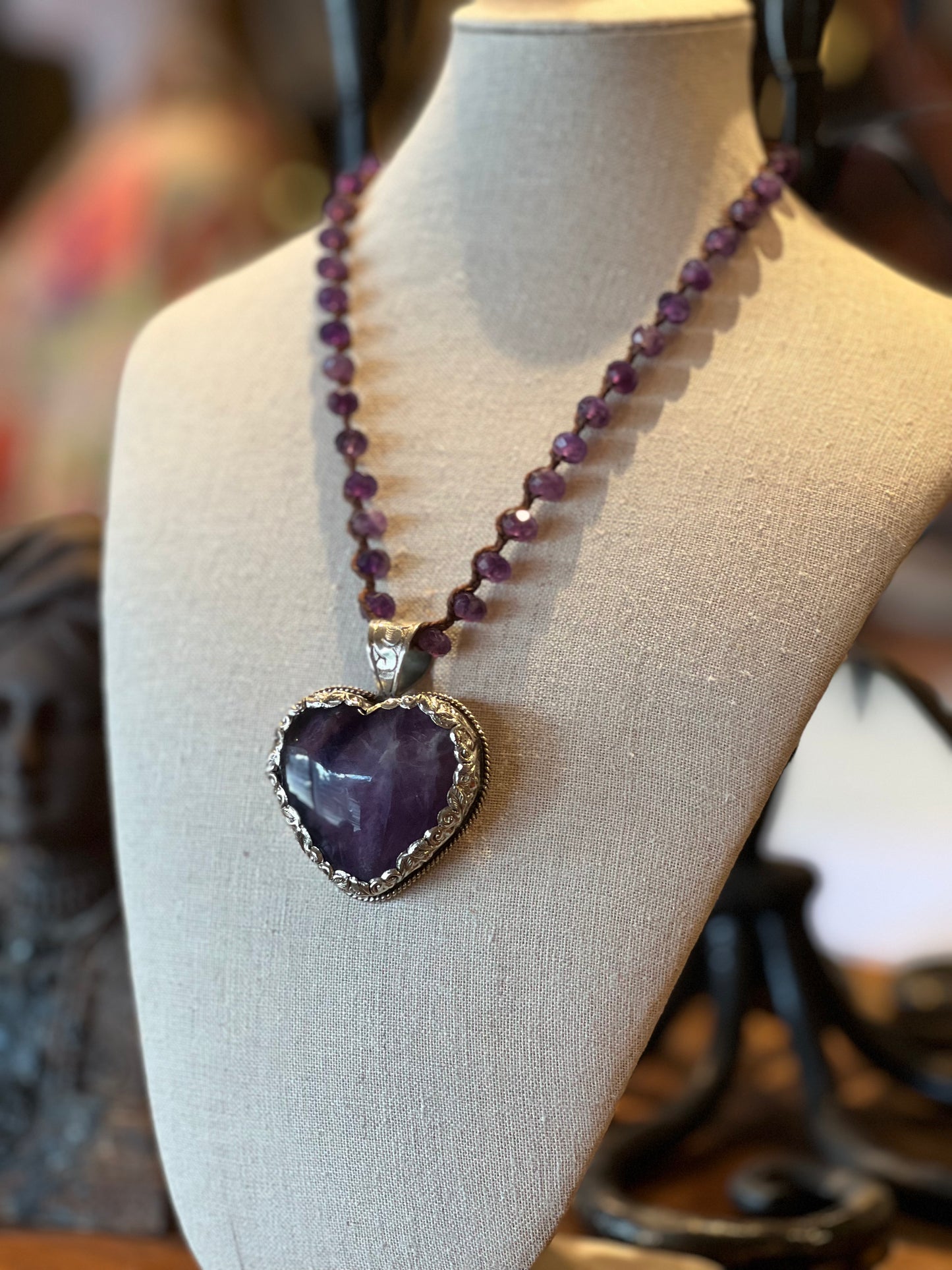 Amethyst Heart 1263 Necklace