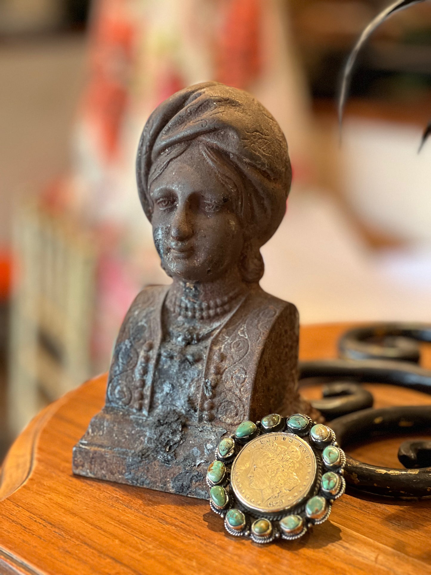 Liberty Coin Ring with Turquoise 1247