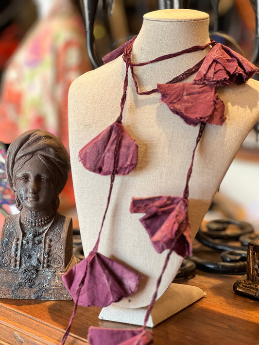 Ginko Necklace in Garnet