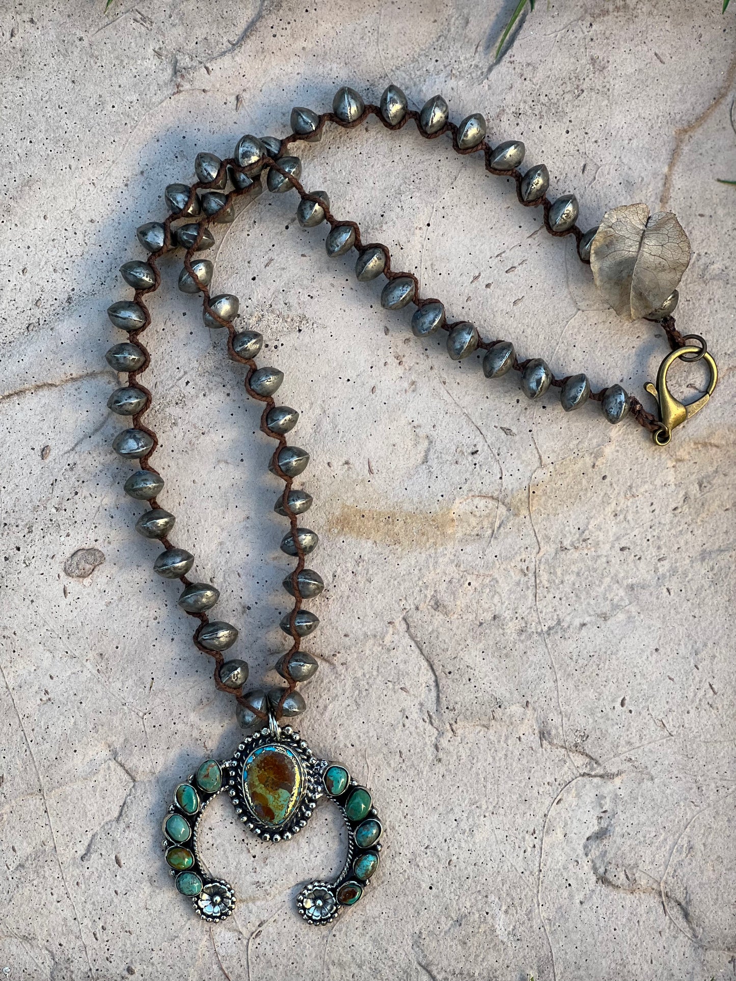 Turquoise Squash Blossom 1273 Necklace