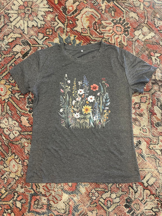 Wildflower Easy T-Shirt in Vintage Grey