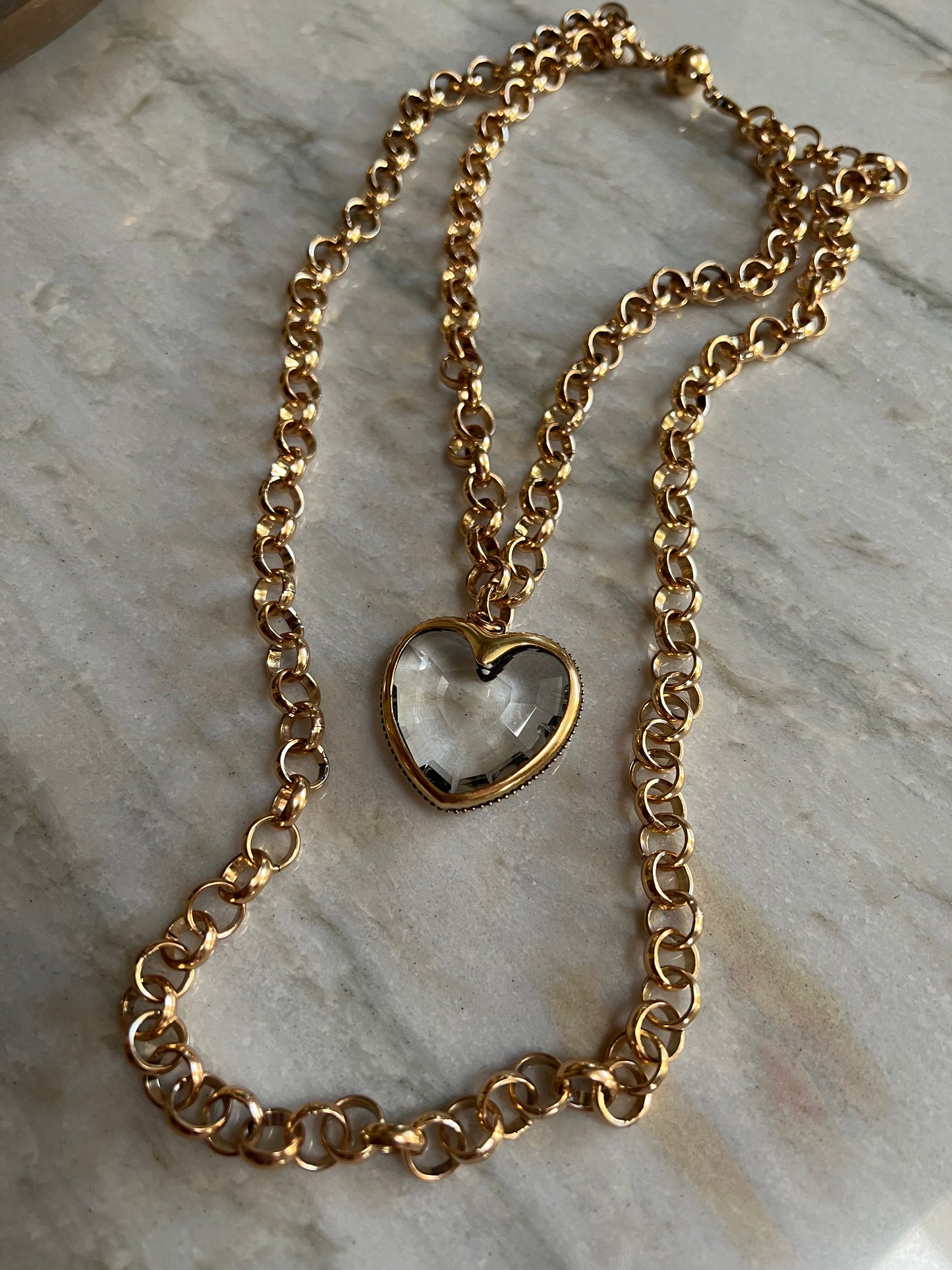 Crystal Heart Layering Necklace