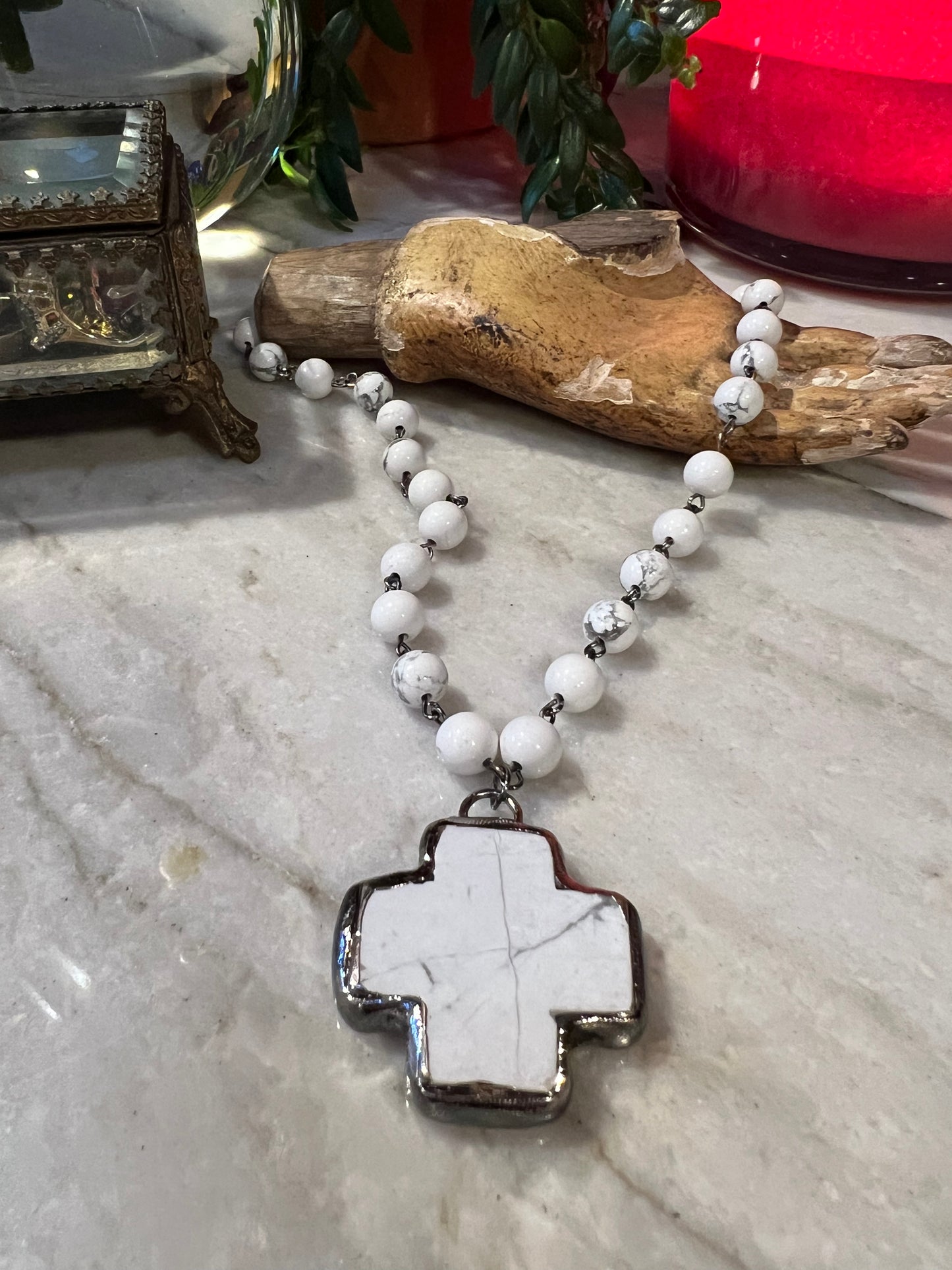 White Agate Cross