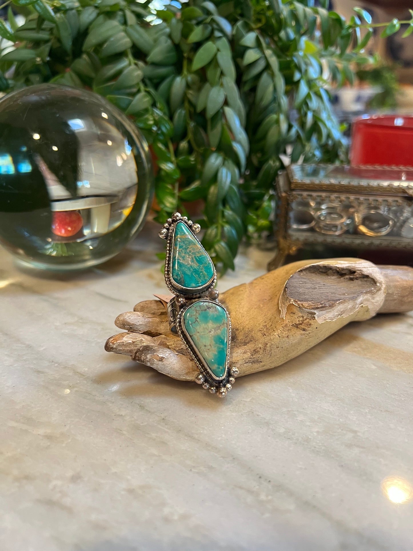 Double Turquoise Ring 1320