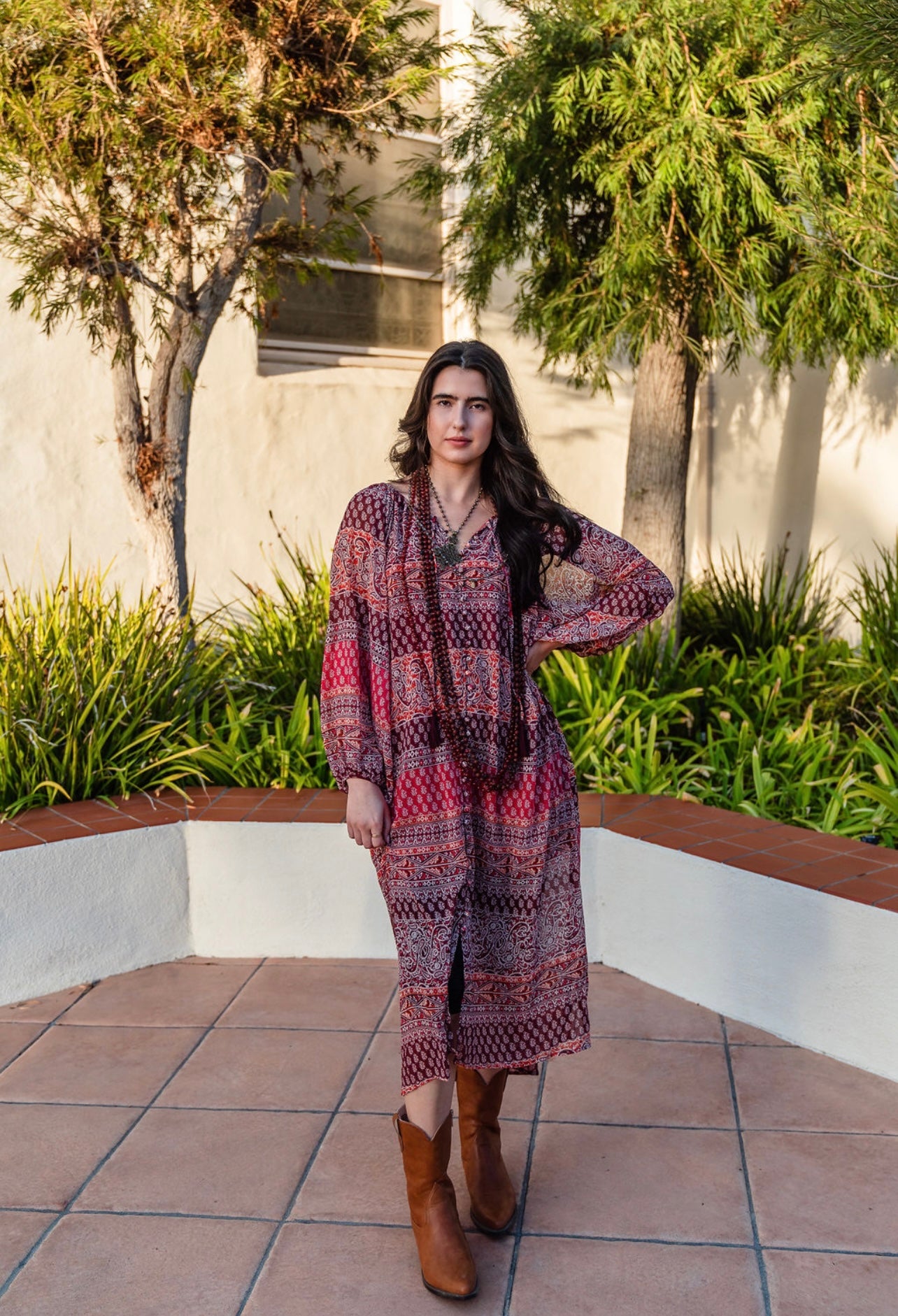 Brick Paisley Dress/Duster