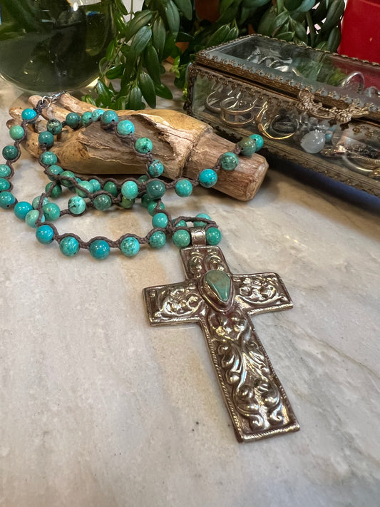 Ornate Cross 1331 on Turquoise