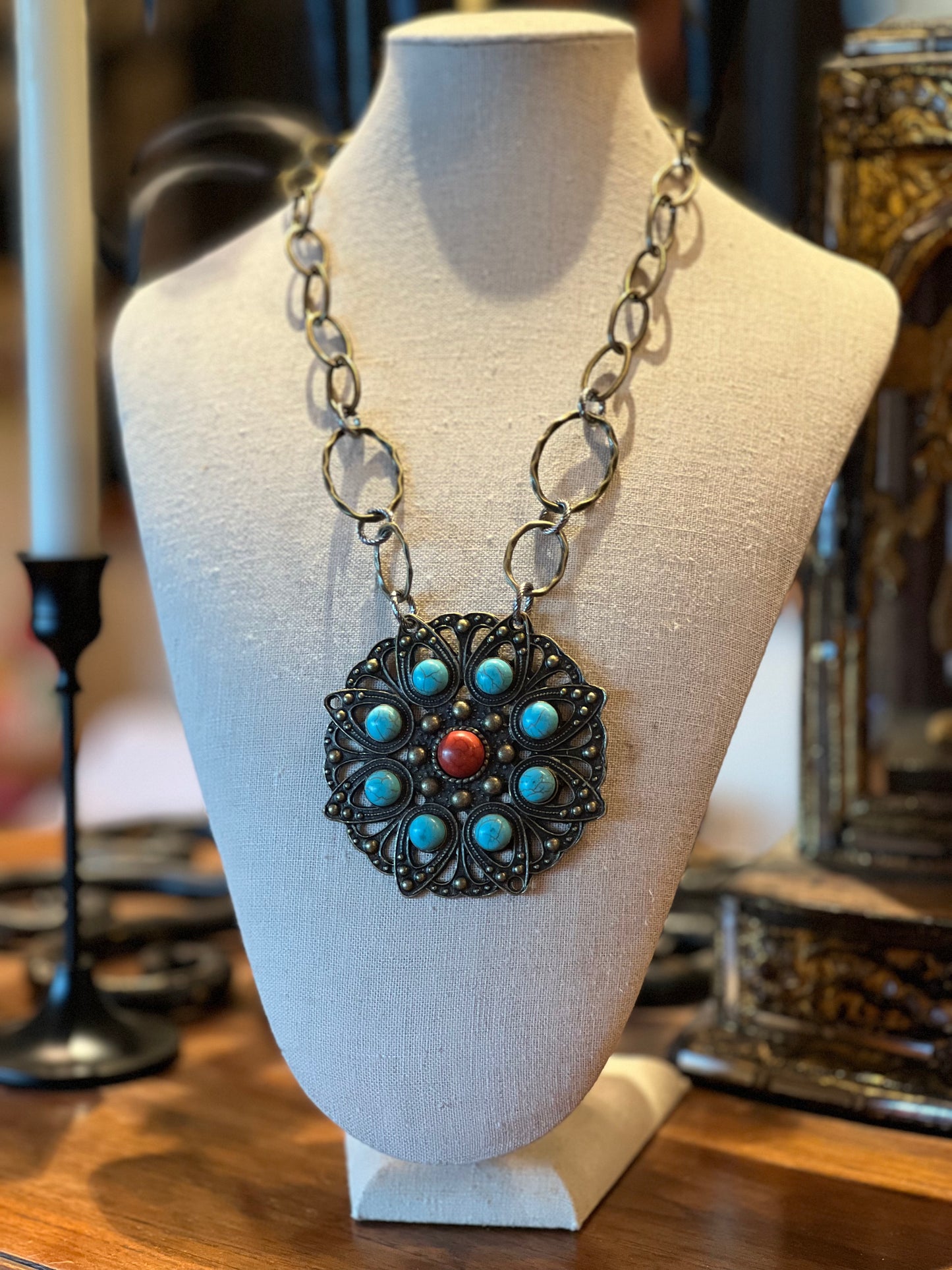 Filigree Medallion on Chain