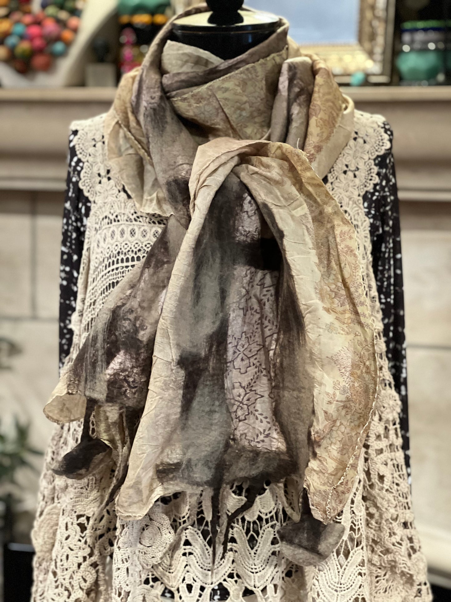 Lotus Scarf in Olive Cloud