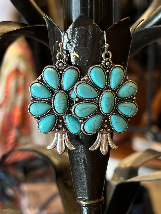 Turquoise Blossom Earring