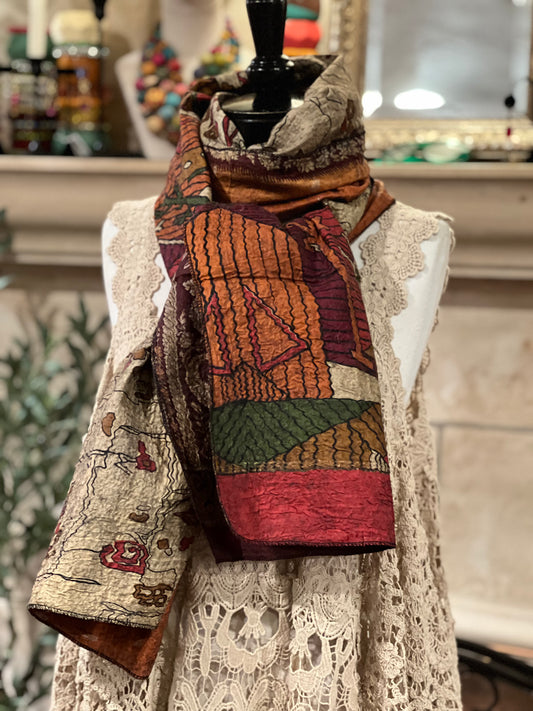 Felted Scarf in Rust City