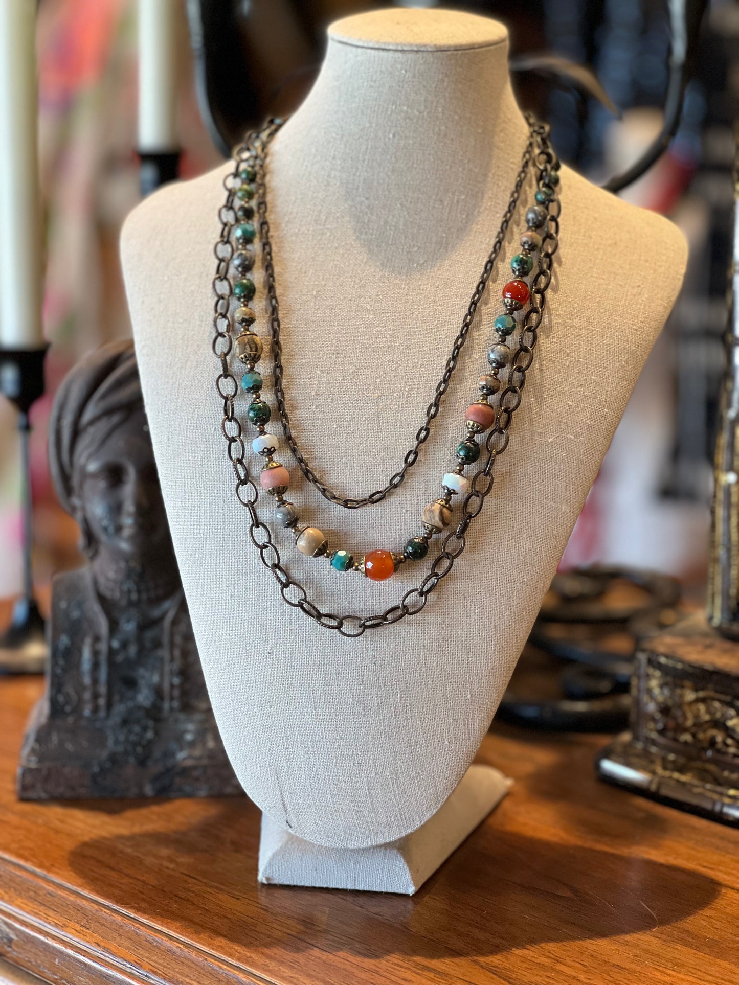 Trio Necklace in Earth