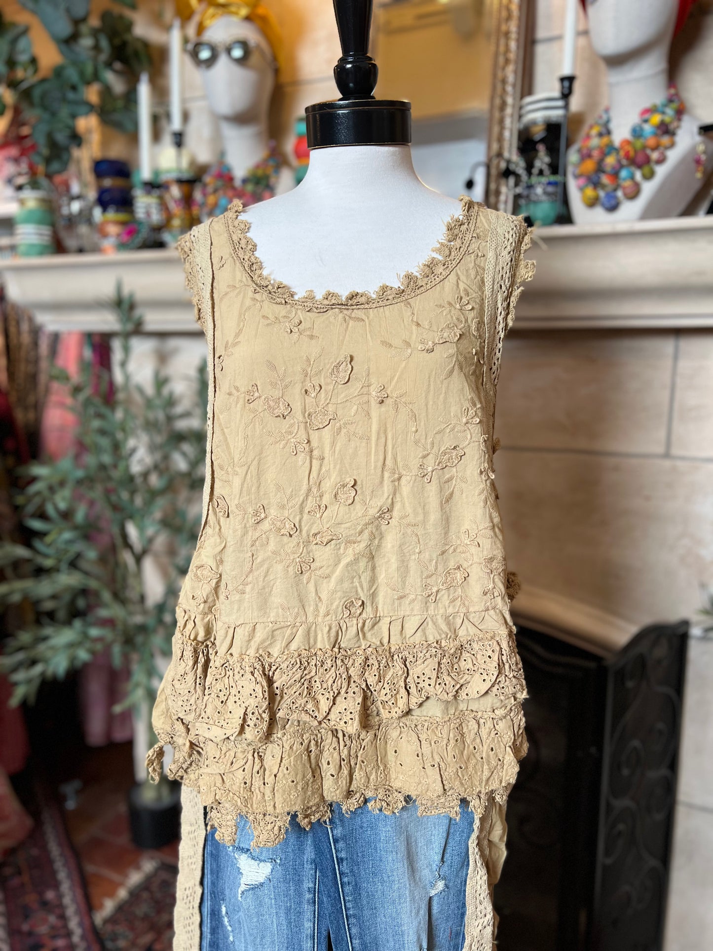Prairie Overlay Tank in Tea Stain