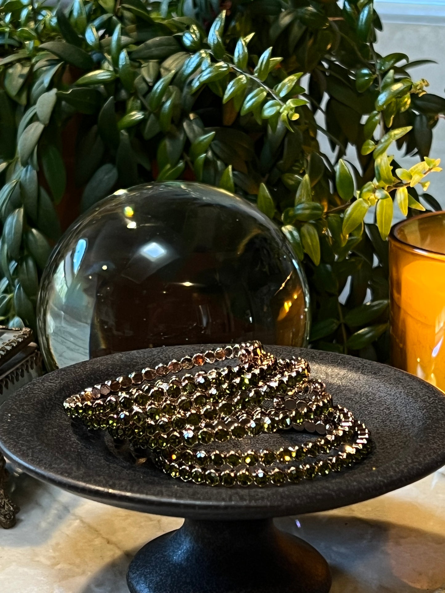 Dream On Bracelet in Olive on Gold