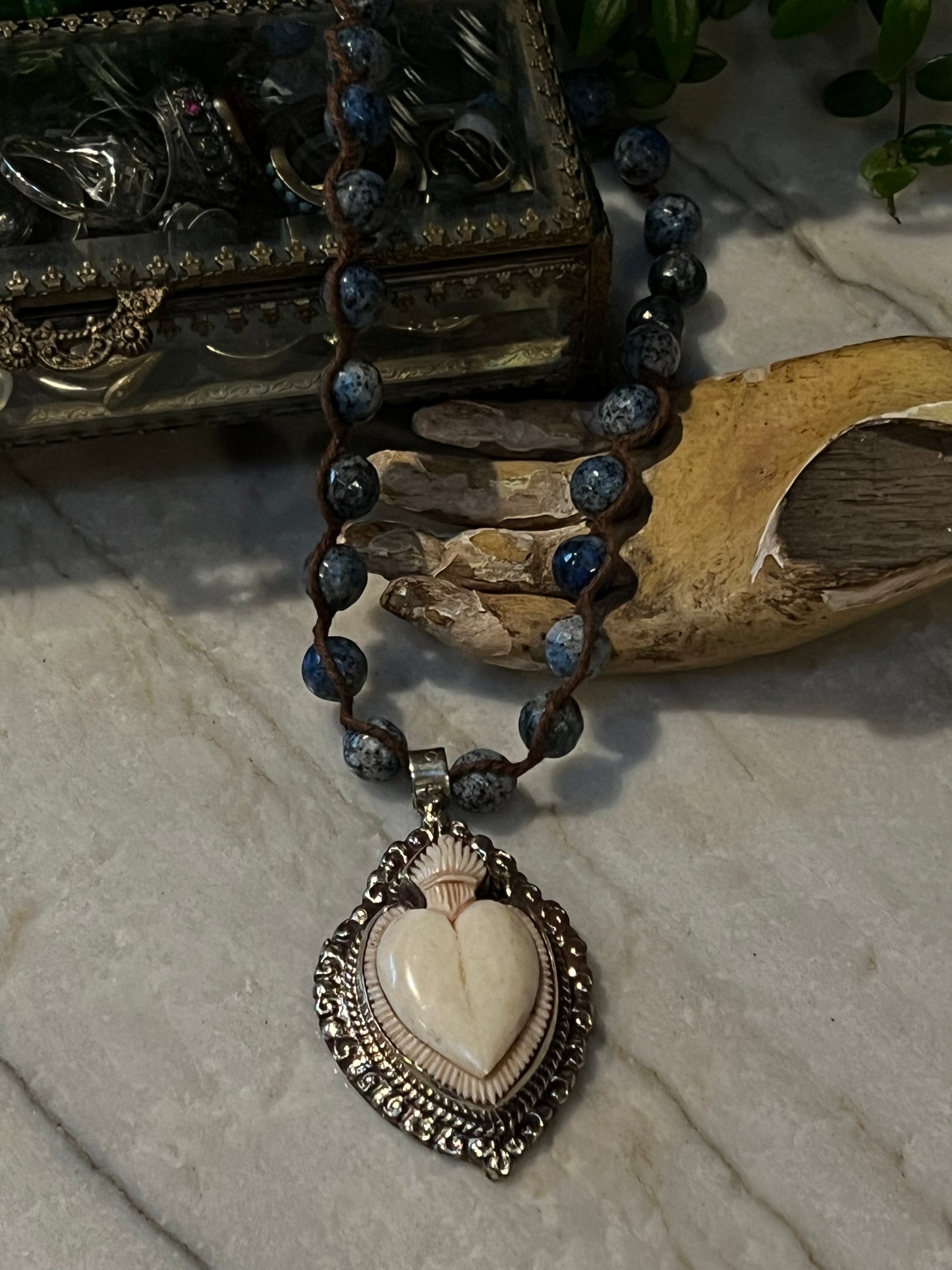Petite Heart on Blue 1504