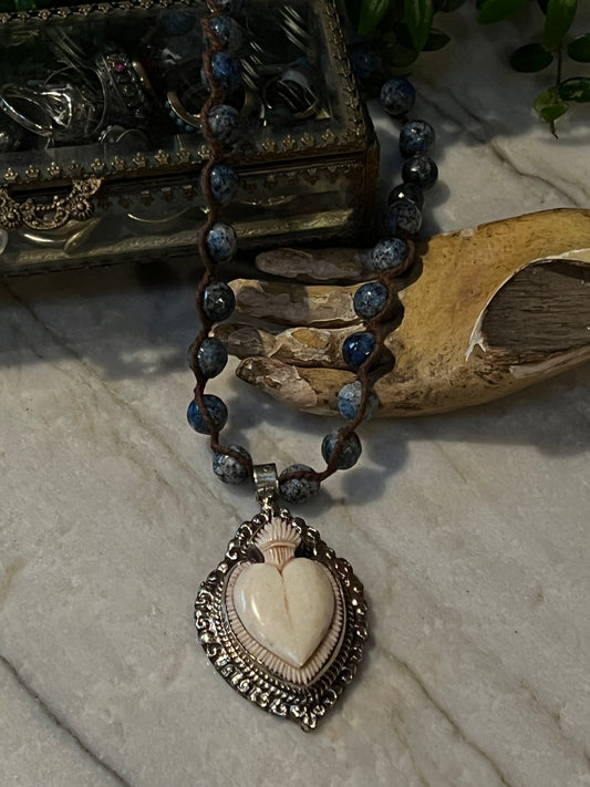 Petite Heart on Blue 1504