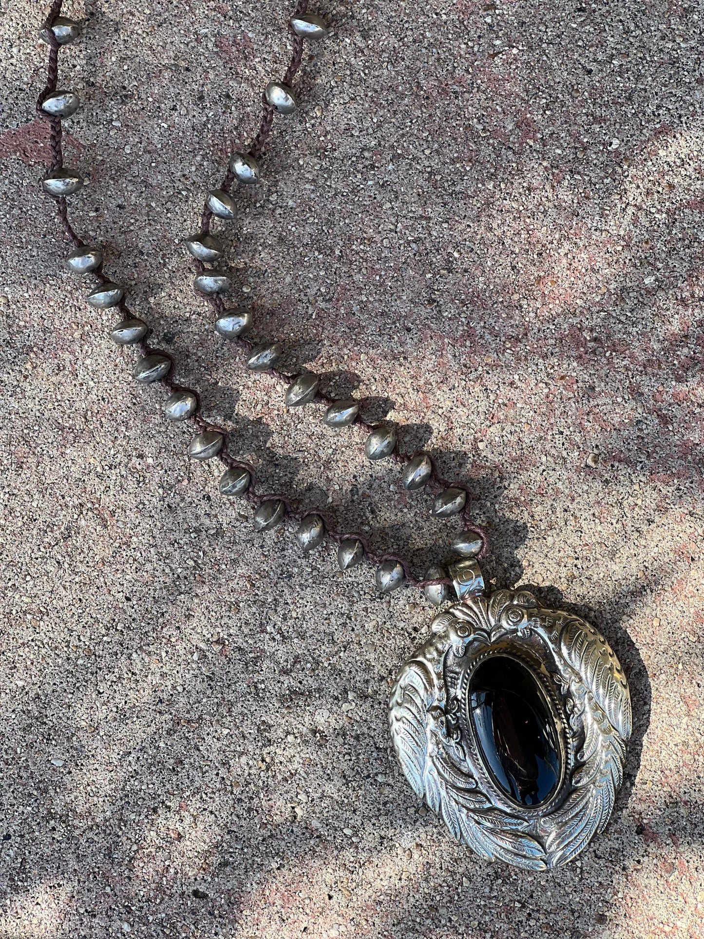 Peacocks with Onyx 1518 Necklace