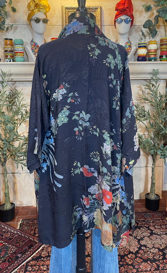 Midnight Crane Kimono