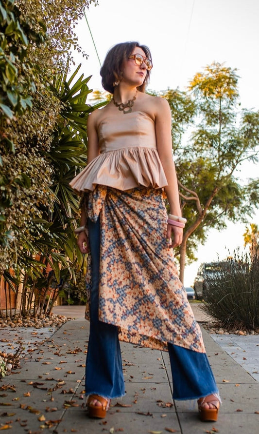 Rust Hibiscus Sarong