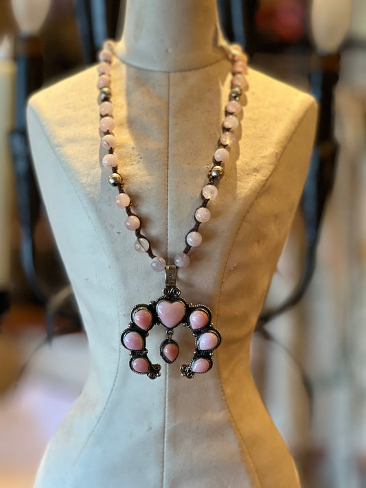 Shell Heart Crescent Necklace 1608