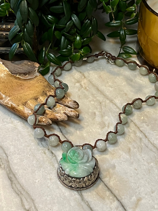 Jade Rose Necklace 1600