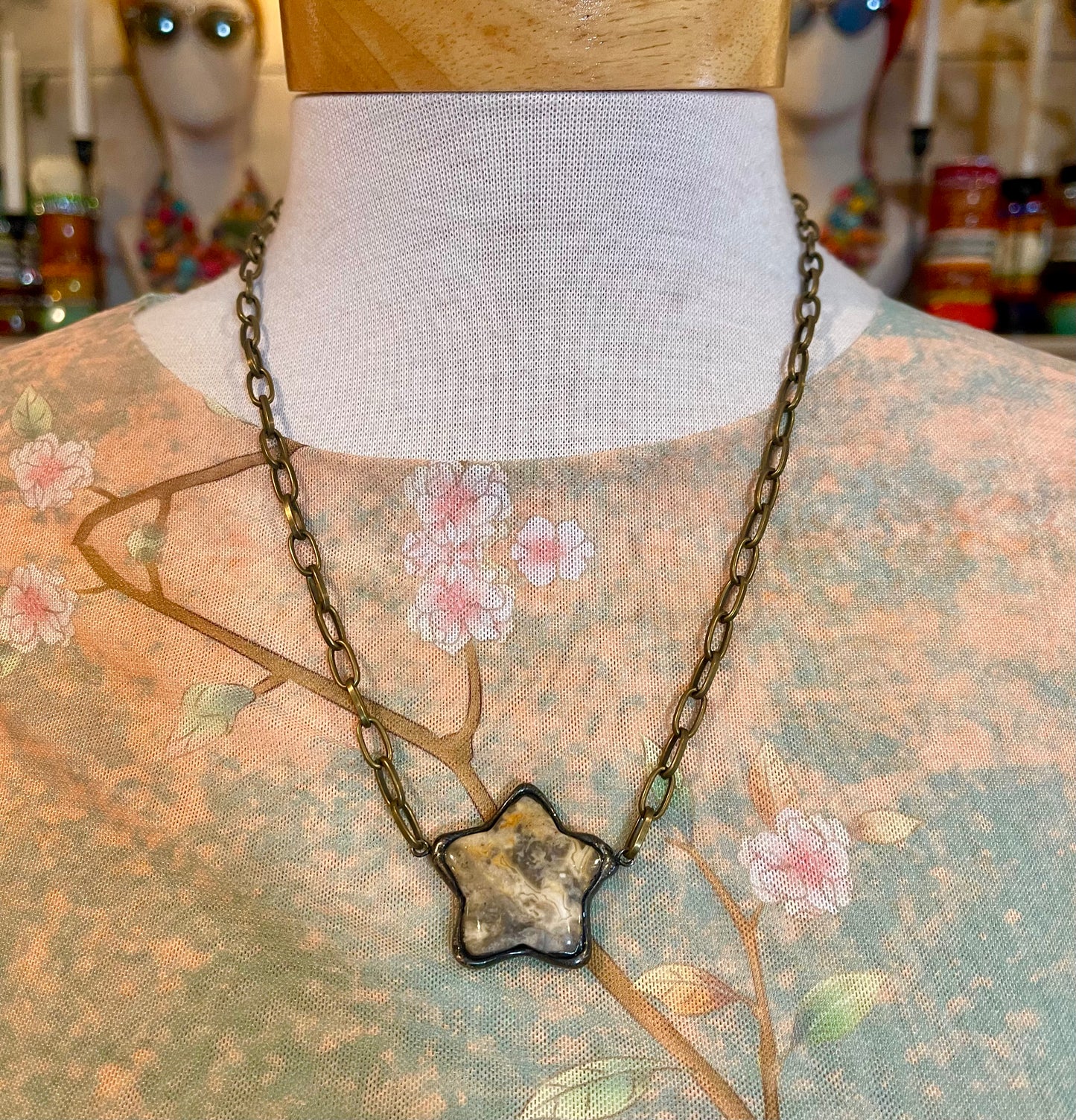 Jasper Star Necklace