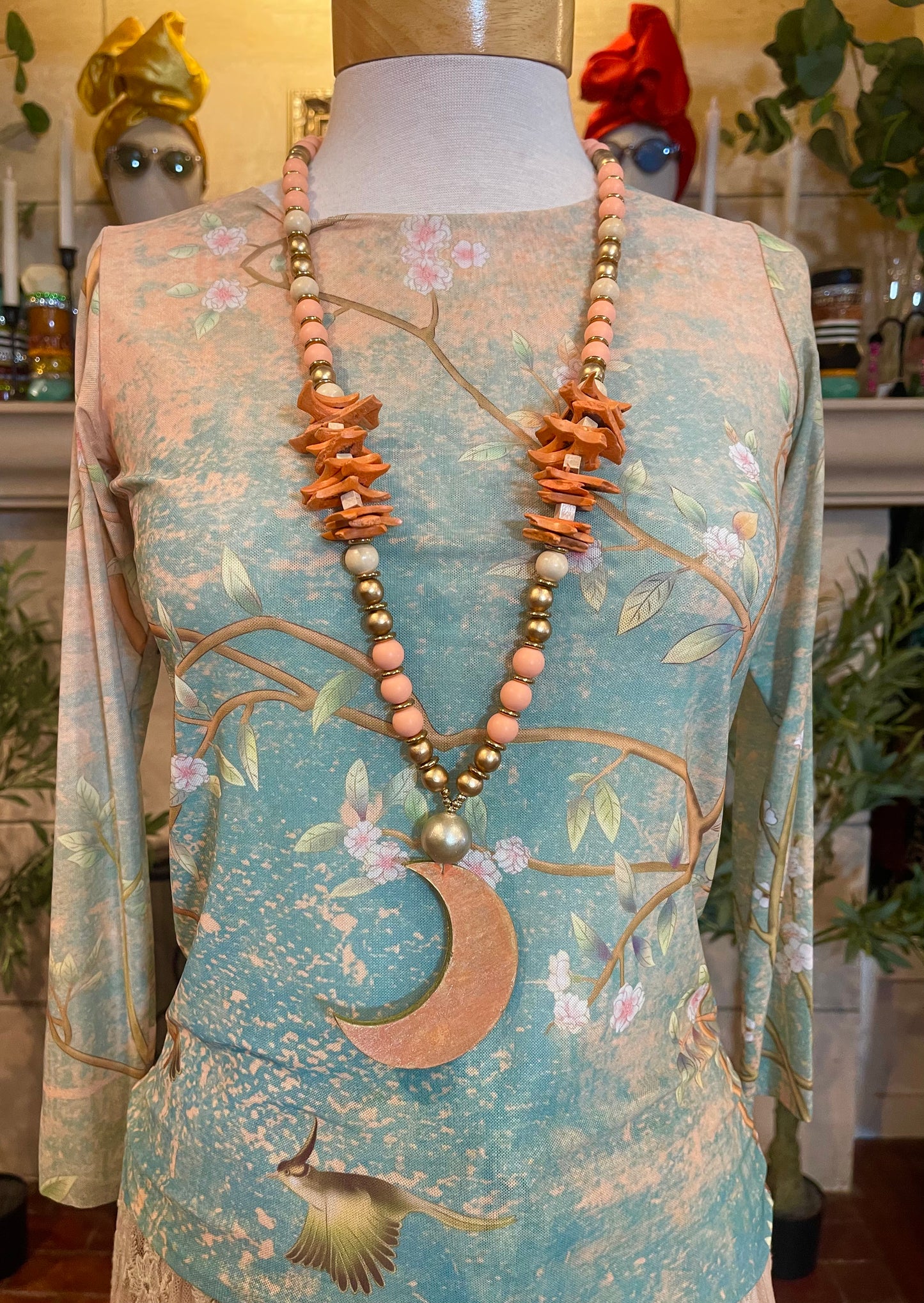 Peach Moon Necklace