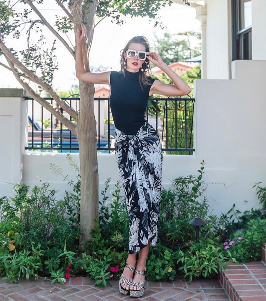 Midnight Palm Sarong – Chateau Bel Age Boutique
