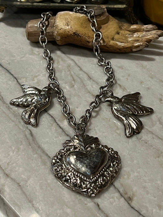 Rustic Heart on Chain 1676
