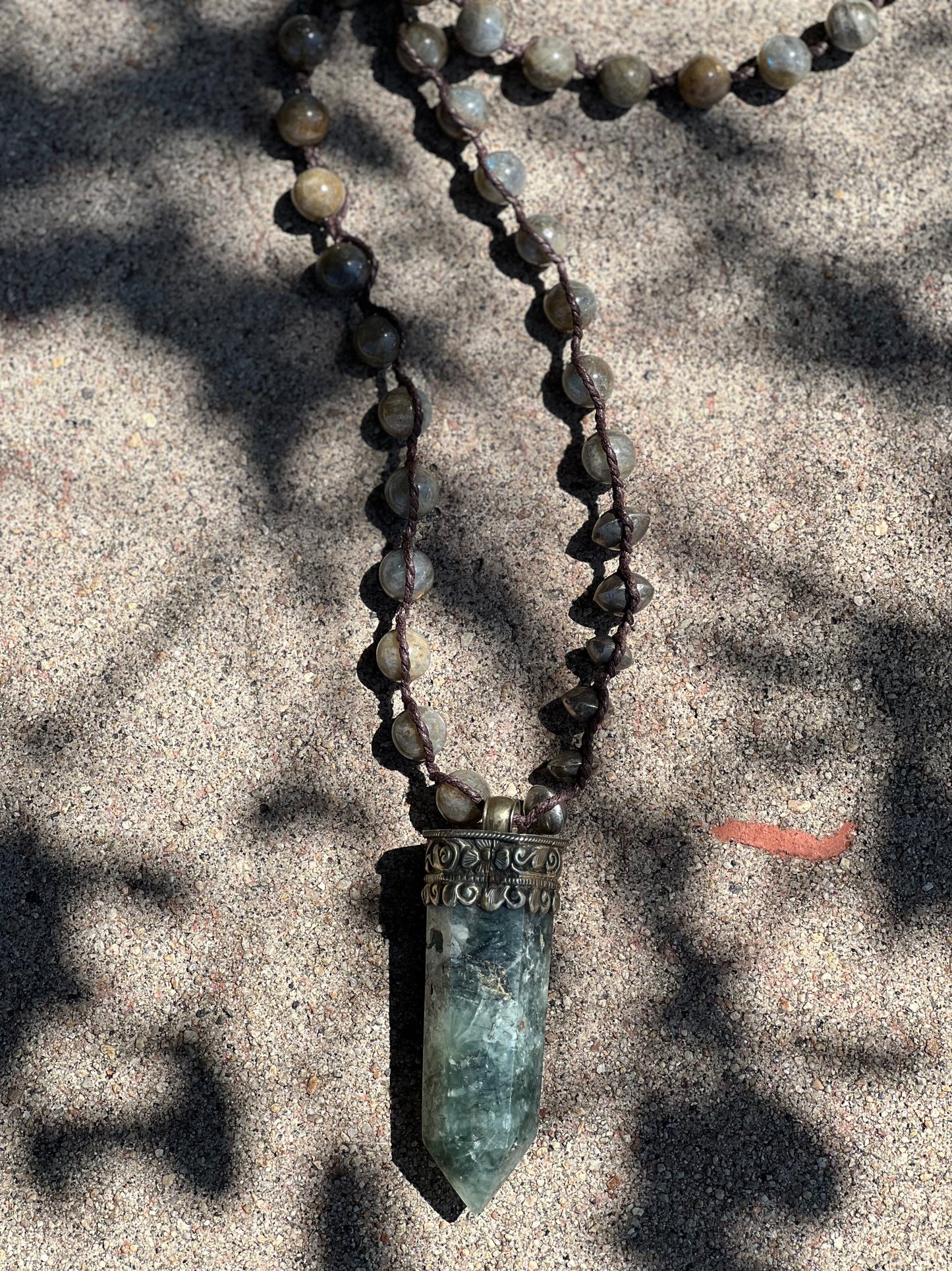 Selenite Shard Necklace 1639