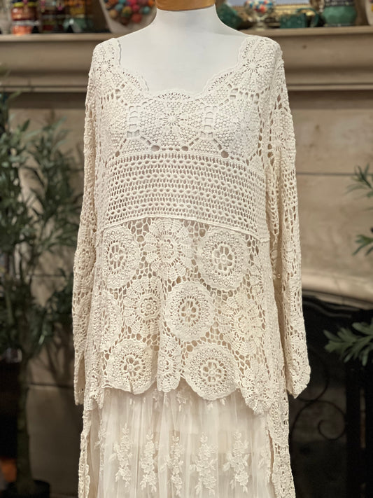 High Low Crochet Tunic