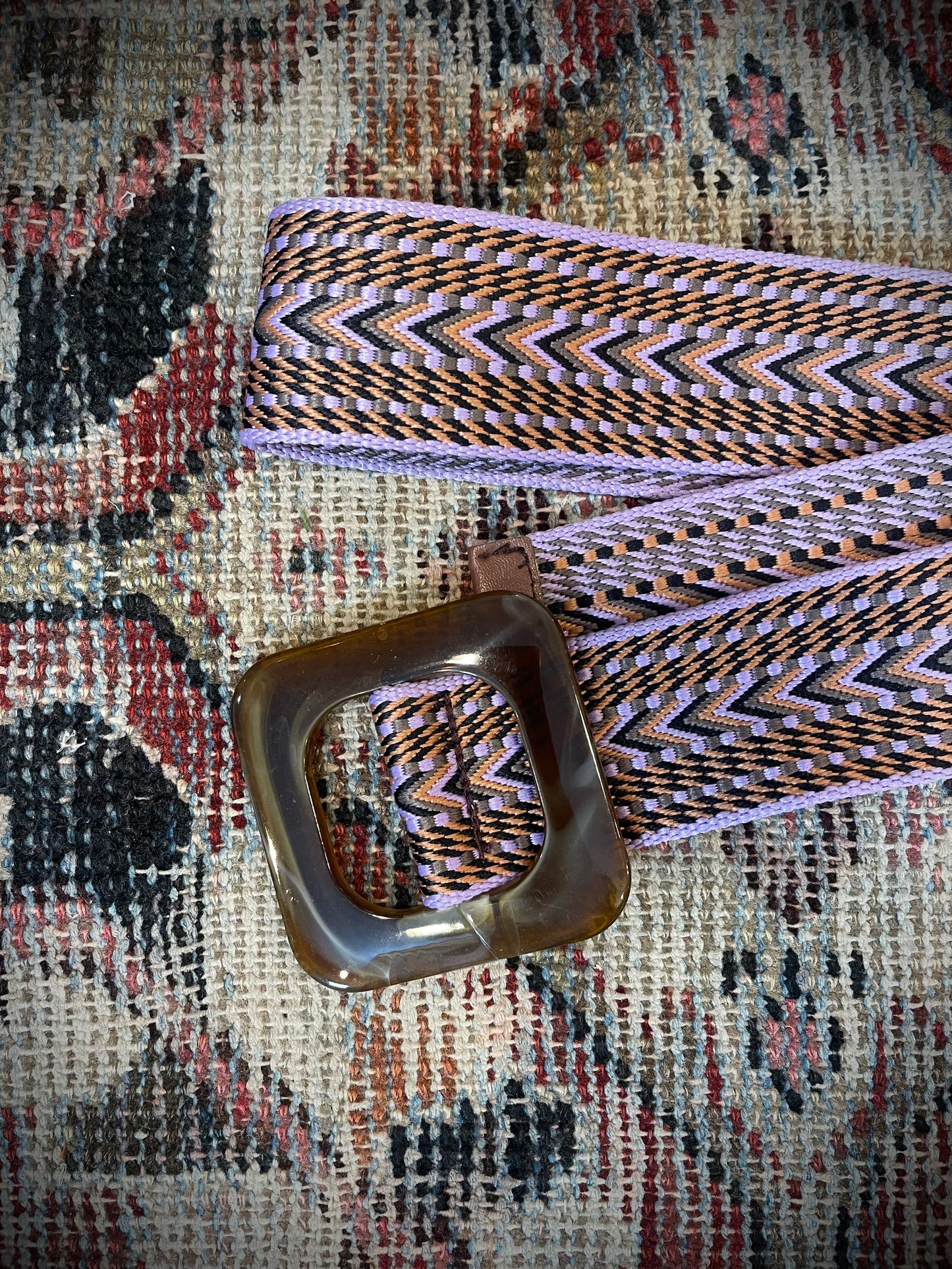 Autumn Lavender Chevron Belt
