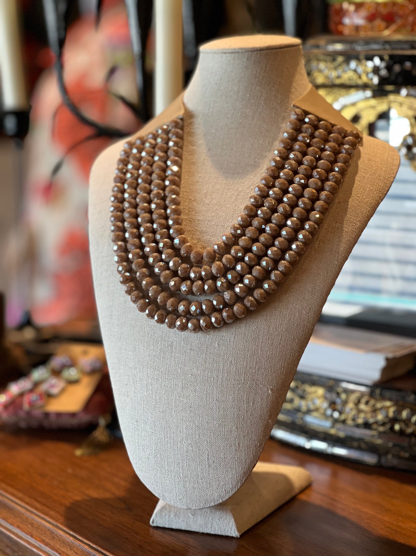 Vreeland Necklace in Taupe