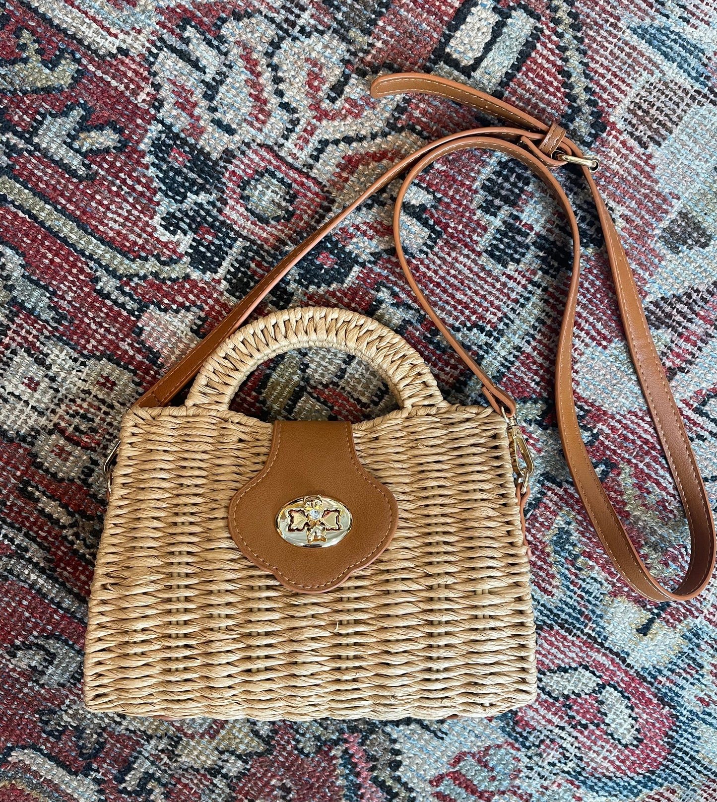 No Place Like Home Straw Bag in Coco