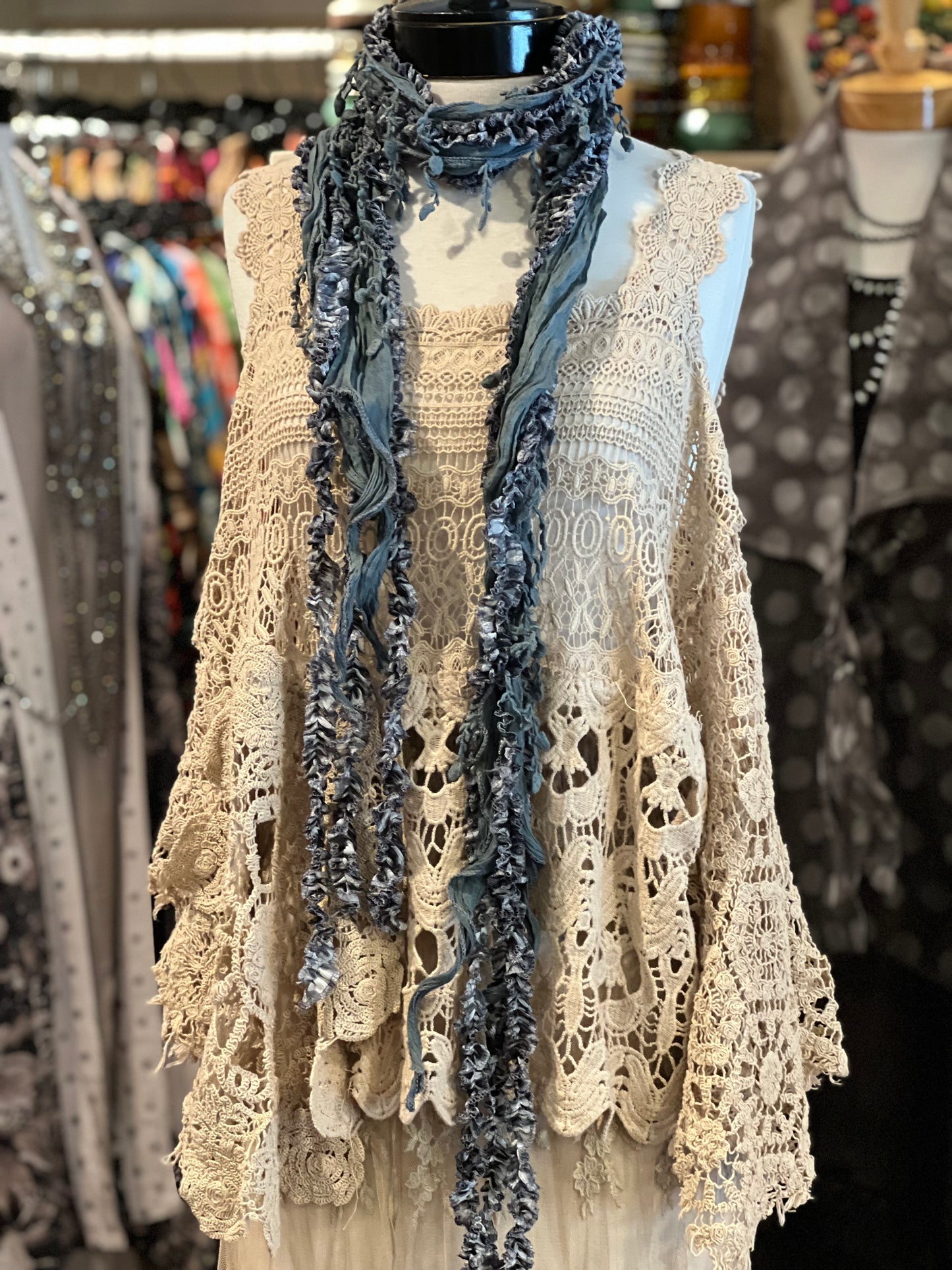 Siren Scarf in Steel Blue