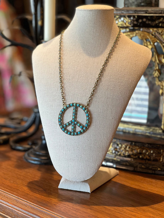 Peace Necklace in Turquoise
