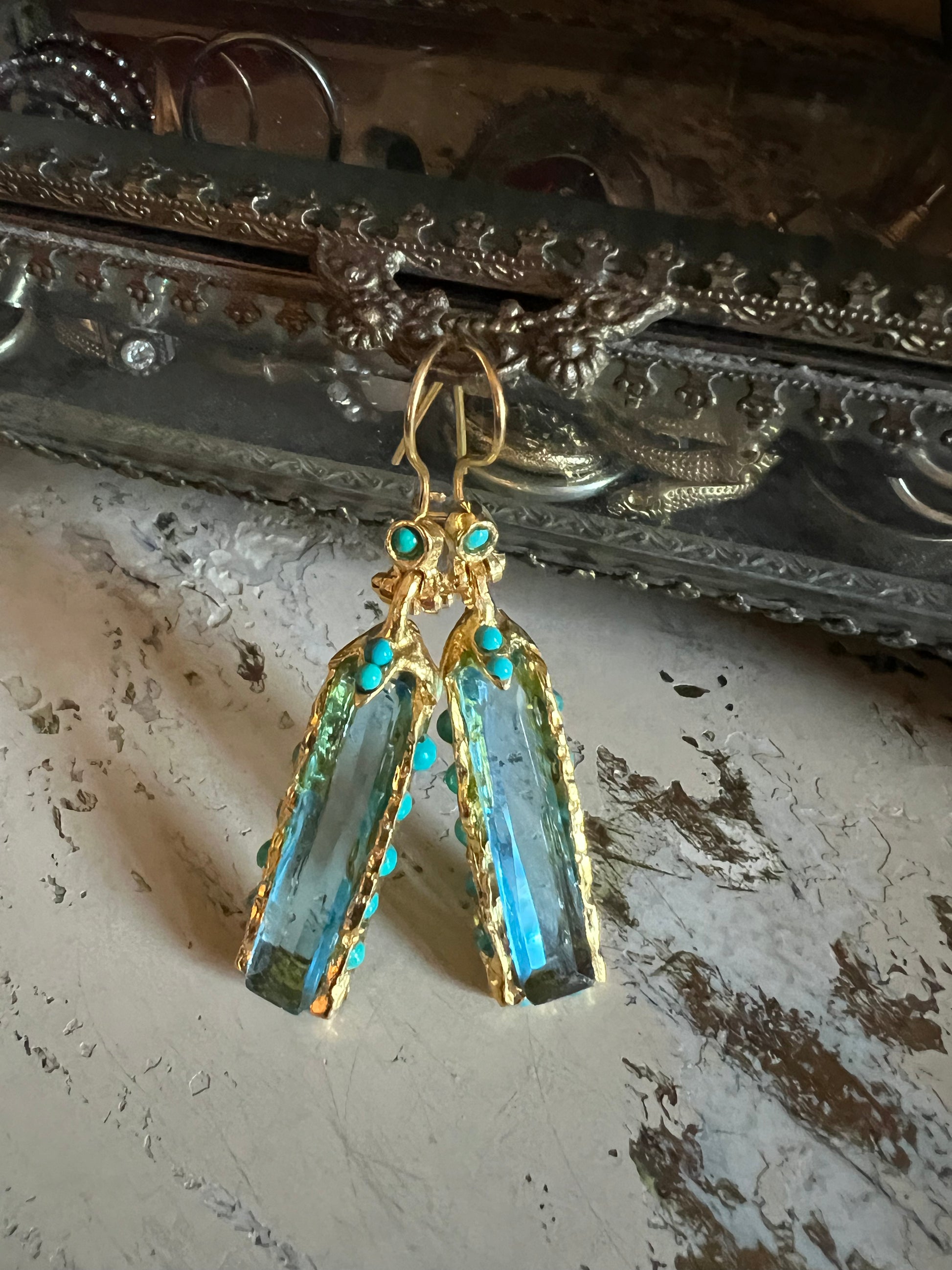 Prism Earring in Aqua – Chateau Bel Age Boutique