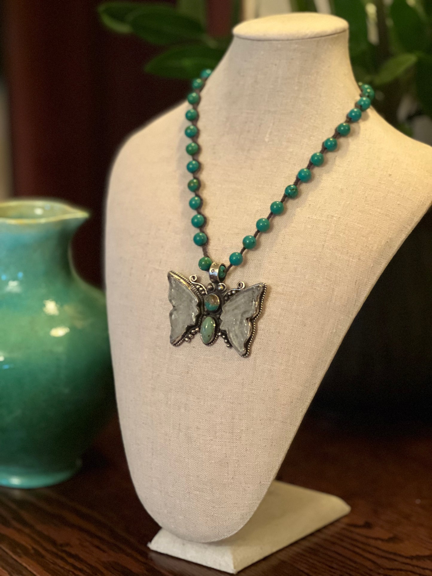 turquoise stones

turquoise necklace

turquoise

solid bronze

silver plated

quartz butterfly

quartz

necklace

hand casted

butterfly necklaceturquoise stones

turquoise necklace

turquoise

silver setting

quartz butterfly

quartz

necklace

butterfly necklace
