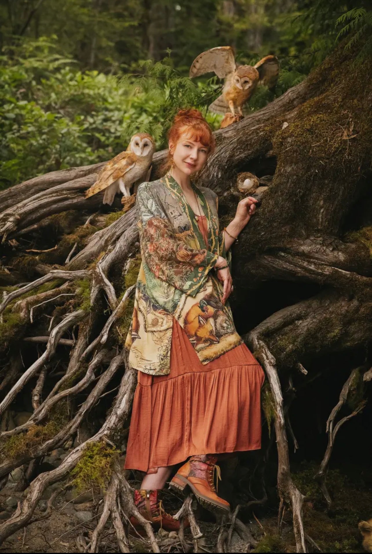 Matinee Duster in Woodland Wisdom