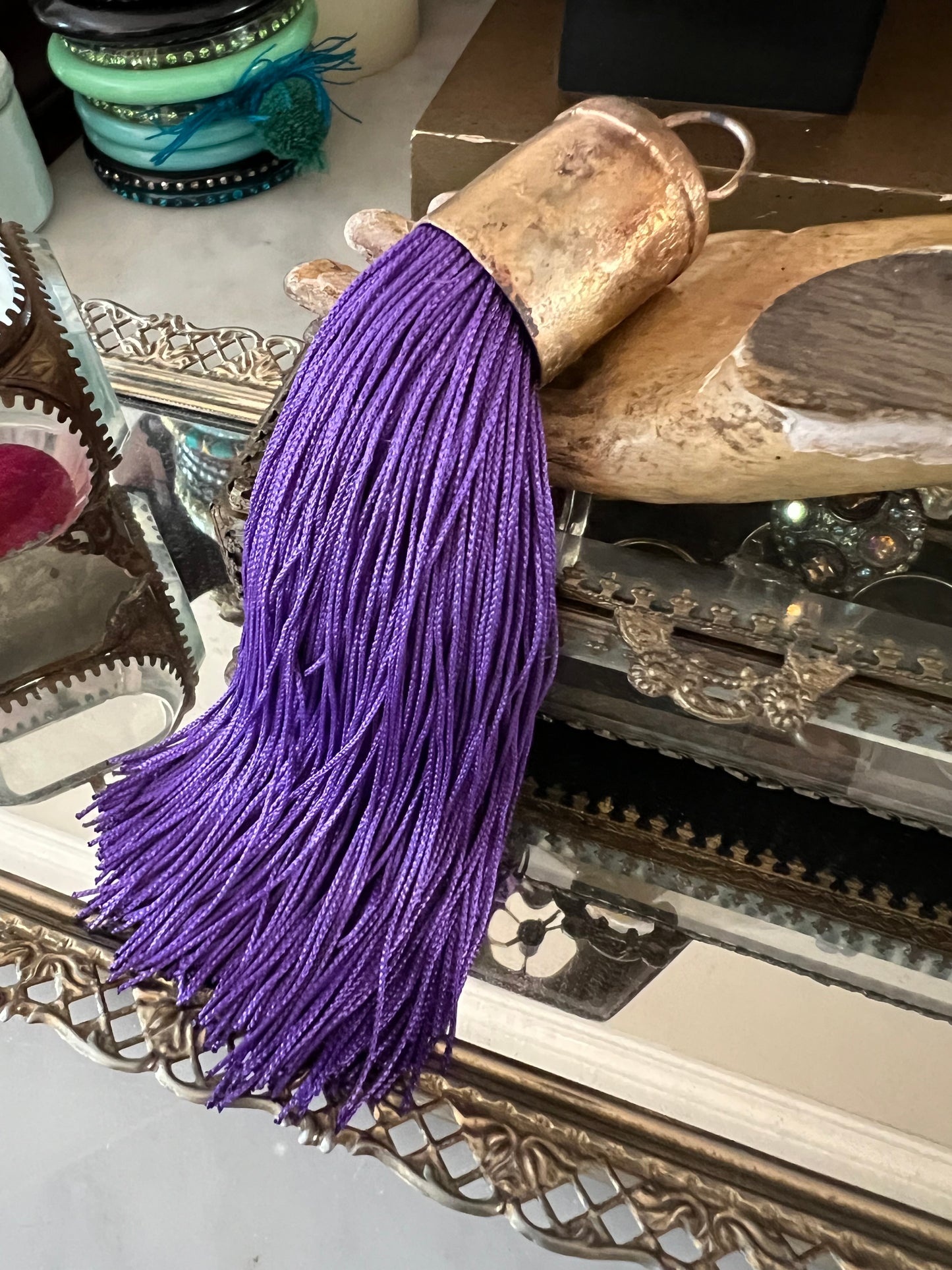 Lunatic Fringe Tassel in Deep Purple