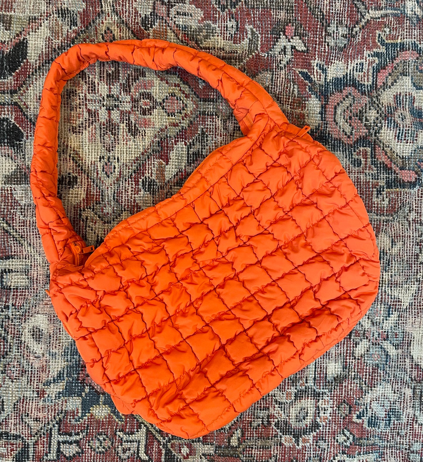 Utility Puffer Bag in Orange