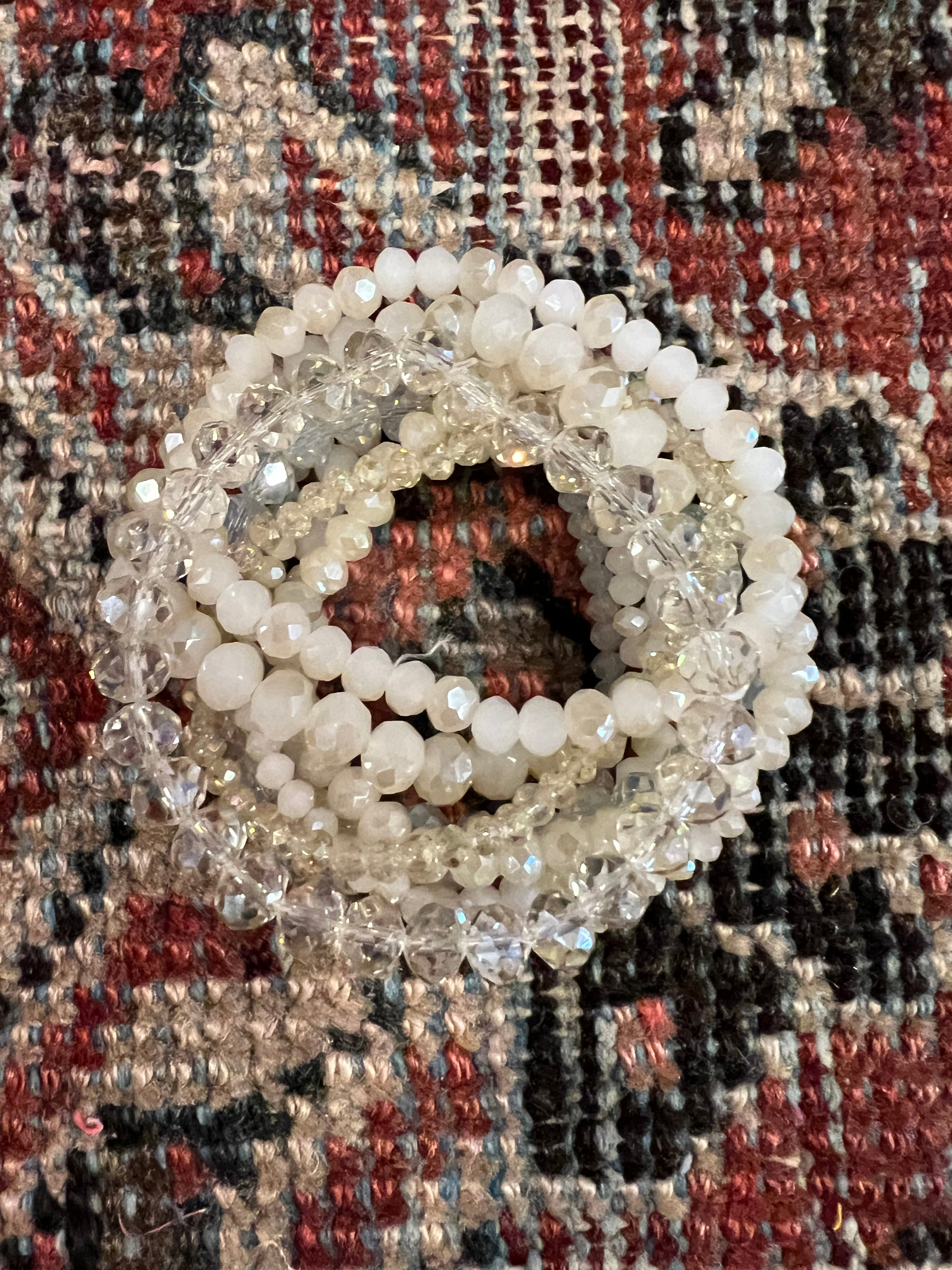 Stretch Bracelet Set in Oyster