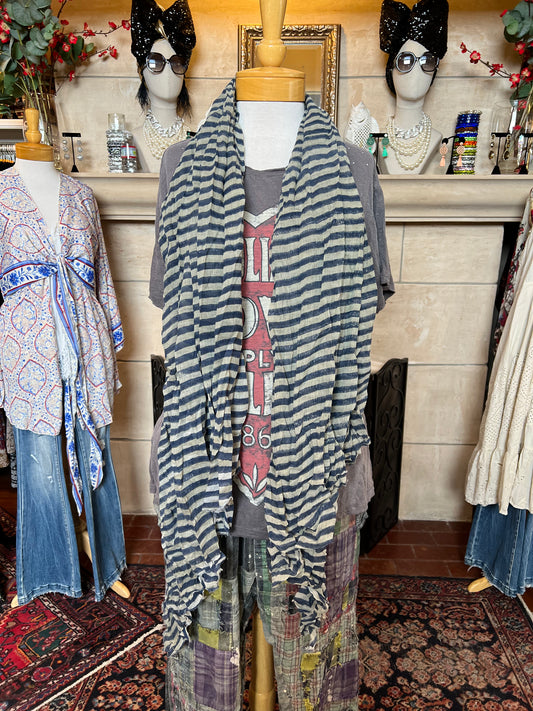 Blue and White Pirate Scarf