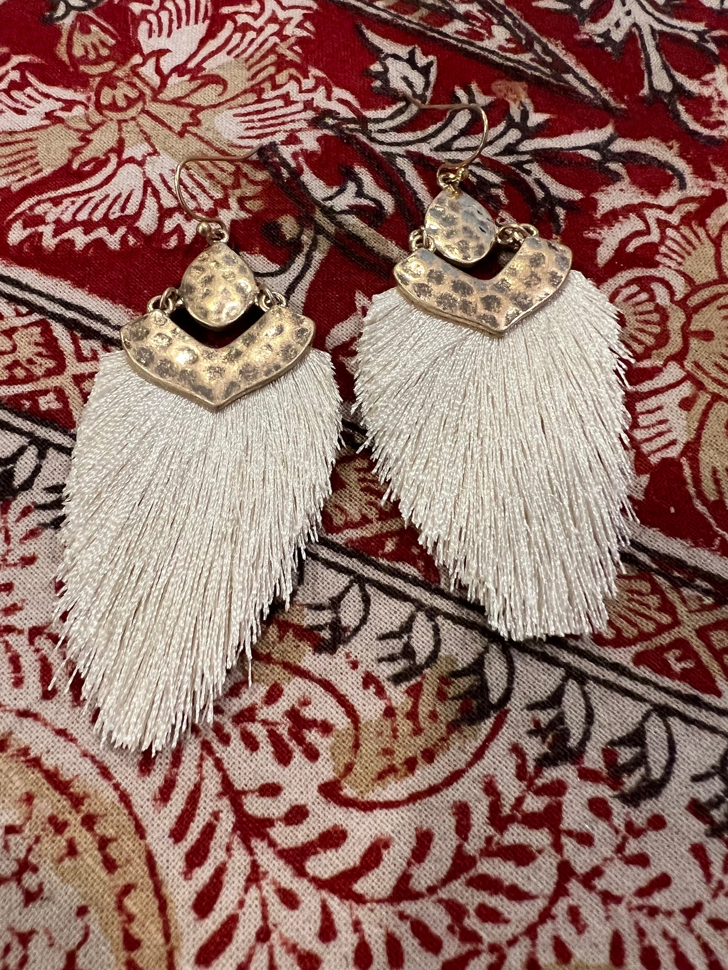 Ivory Fringe Earrings