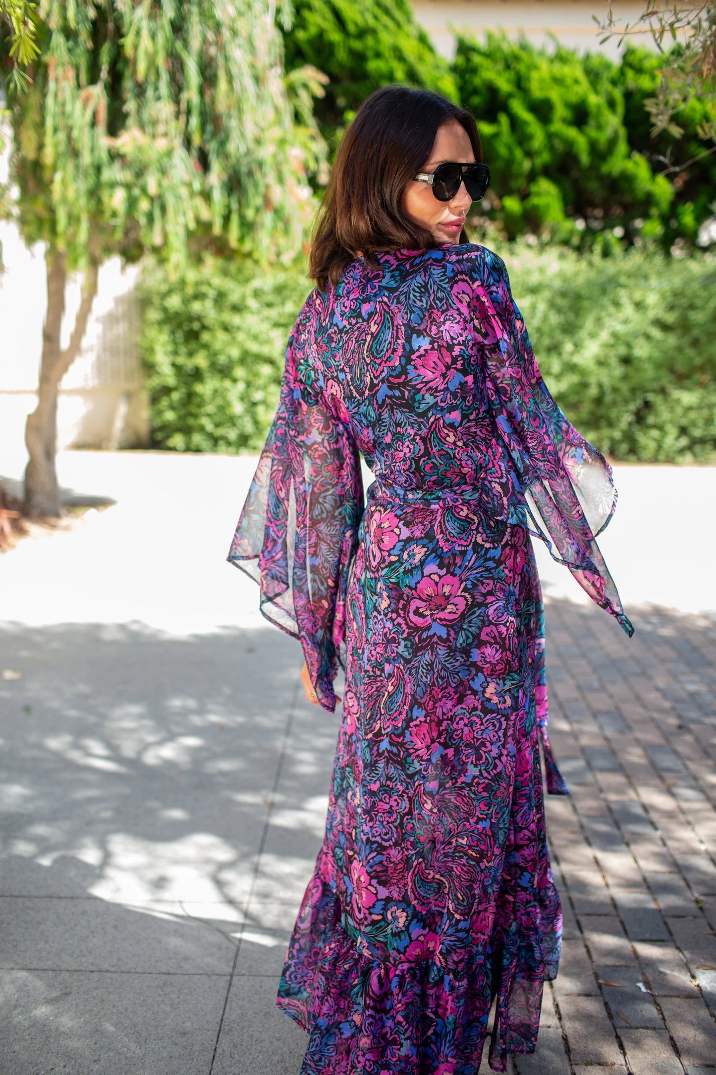 Janys Scarf Sleeve Kimono In Bloom Spell by JGrace
