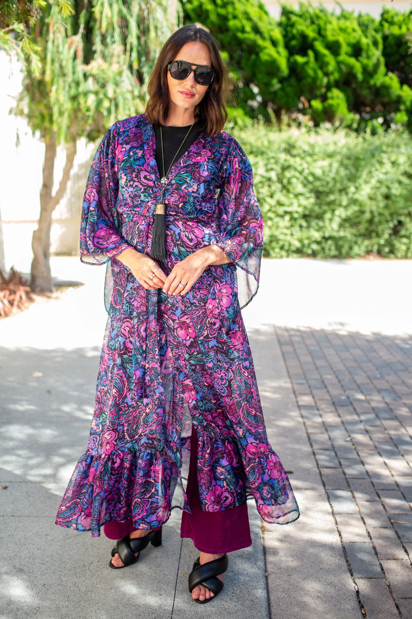 Janys Scarf Sleeve Kimono In Bloom Spell by JGrace