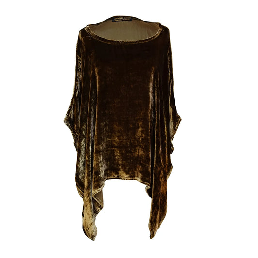 Olive Silk Velvet Scarf Top by Jennafer Grace
