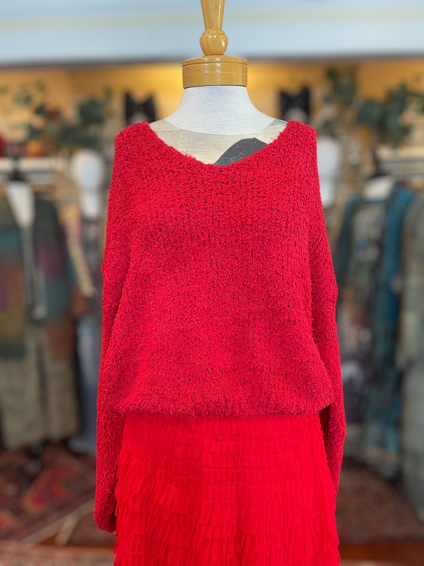 Cozy Red Sweater