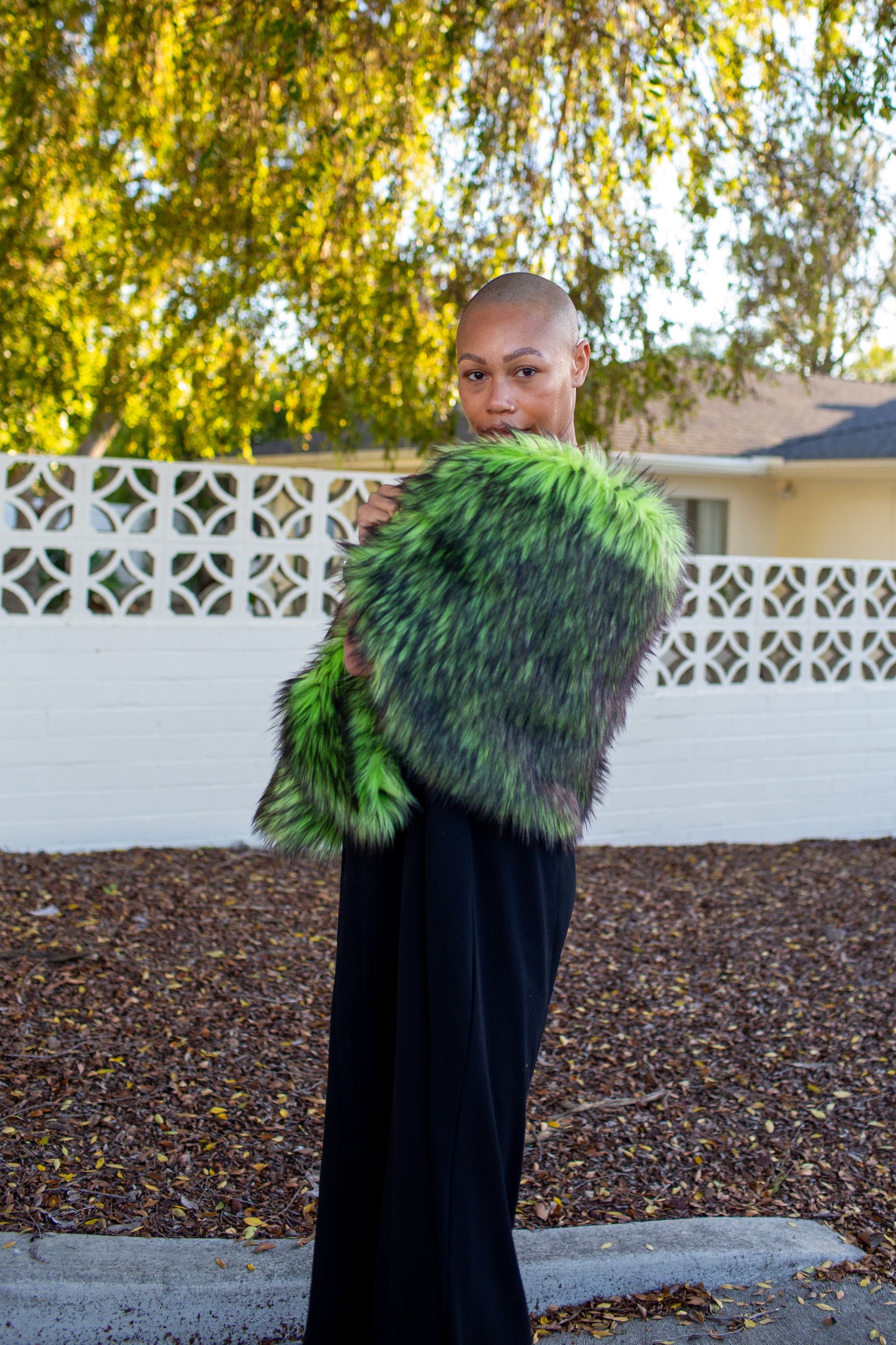 Absinthe Faux Fur Shawl by JGrace