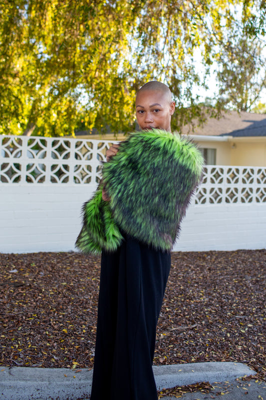 Absinthe Faux Fur Shawl by JGrace