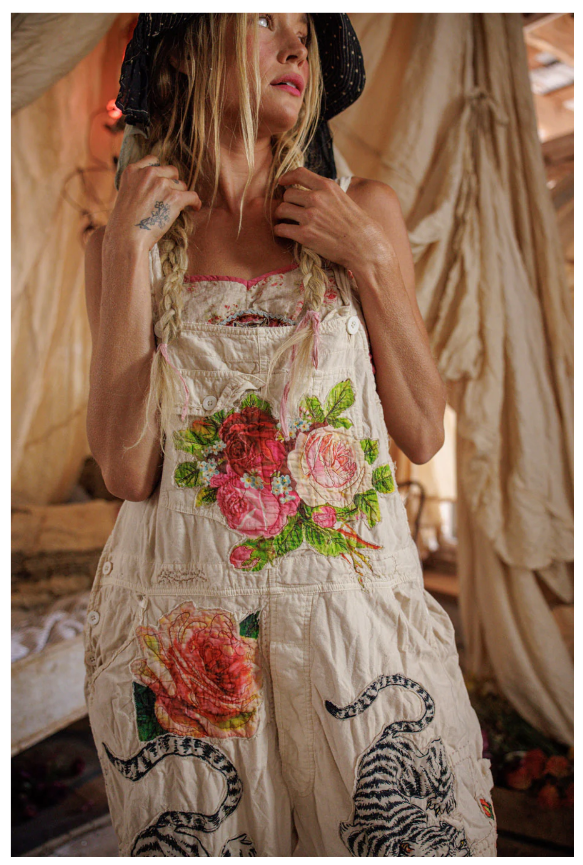 Birch Floral Love Overalls 176 Moon by Magnolia Pearl